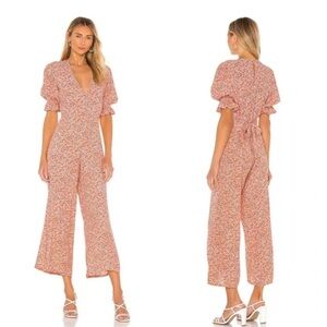 New Anthropologie Faithfull the Brand Mathiola Anika Floral Wide Leg Jumpsuit M